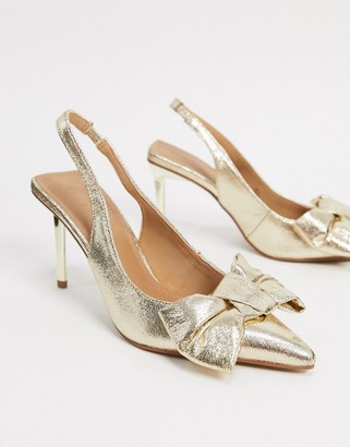 gold mid heels uk