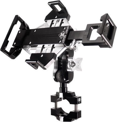 VINIUSIKI Rock Solid Metal Motorcycle Phone Mount, Aluminum Motorcycle Cell Phone Holder, Sturdy and Anti-Theft, Suitable for Motorcycle Handlebars and...