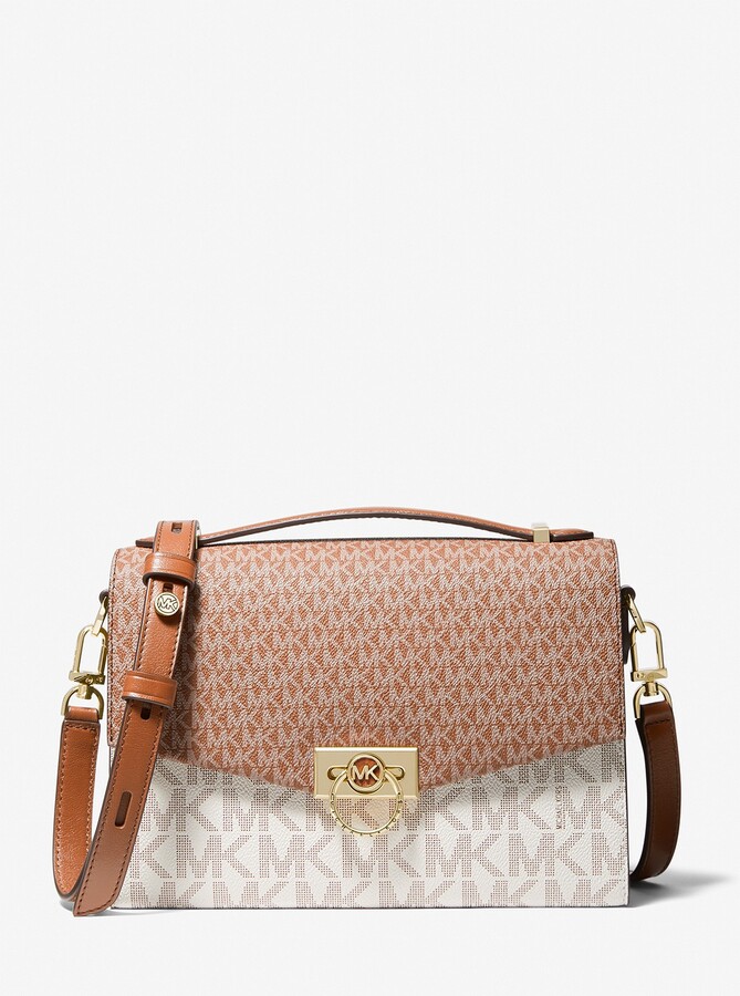 MICHAEL Michael Kors Hendrix Medium TwoTone Logo Messenger Bag ShopStyle