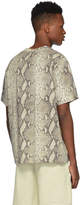 Thumbnail for your product : Alexander Wang Beige High-Twist Snake Print T-Shirt
