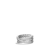 Thumbnail for your product : David Yurman Crossover  Ring with Diamonds in White Gold
