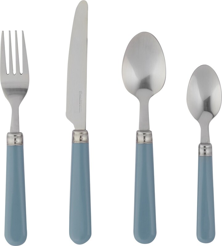 Dunelm Ashley Blue 16 Piece Cutlery Set Blue ShopStyle