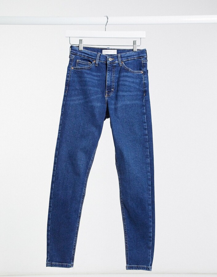 Topshop Jamie skinny jeans in rich blue - ShopStyle