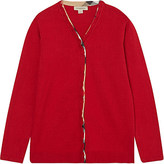 Thumbnail for your product : Burberry Checked trim cotton cardigan