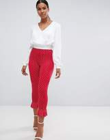 Thumbnail for your product : Missguided polka dot frill trouser