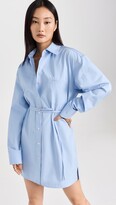 Thumbnail for your product : Alexander Wang Tie Waist and Logo Embroidery Shirt Dress