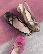 Thumbnail for your product : Taryn Rose Jalana Ruched Low-Heel Slingback, Pink Flash