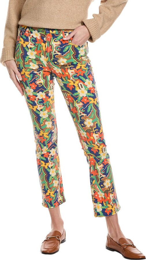 Mother The Insider Flood High-Rise Cosmic Blooms Bootcut Jean
