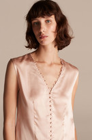 Thumbnail for your product : Rebecca Taylor Tailored Sleeveless Silk Charmeuse Top