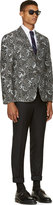 Thumbnail for your product : Thom Browne Grey Wool & Cashmere Oak Leaf Print Blazer