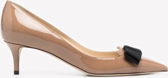 Jimmy Choo Ari 50 Pumps in Patent Leather with Bow