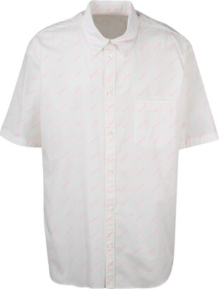 Balenciaga Bb Monogram Minimal Short Sleeve Shirt - Black - Men's - 39 - Viscose