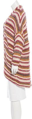 Maje Striped Open Front Cardigan