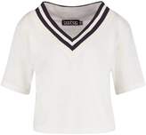 Thumbnail for your product : boohoo Tall Sports Rib V Neck Sweat