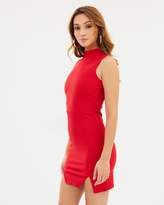Thumbnail for your product : Missguided High Neck Double Wrap Body-Con Dress