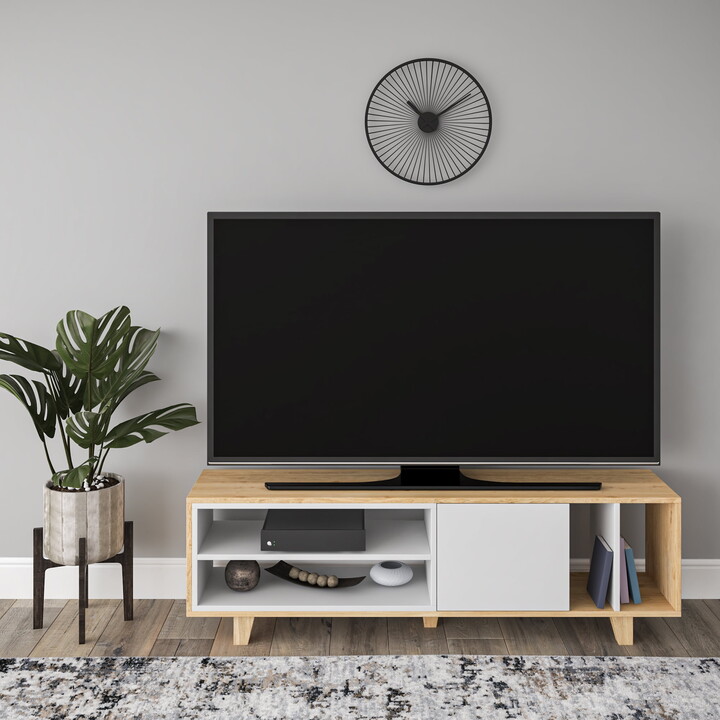 Ada Home Decor Ada Home Décor 2 Tier Rosmar TV Stand for TVs up to 63", Oak White