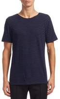 Thumbnail for your product : Vince Stripe Raw Edge Cotton Tee