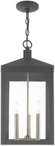 Thumbnail for your product : Livex Lighting Livex Nyack 3 Lt Scandinavian Gray Outdoor Pendant Lantern