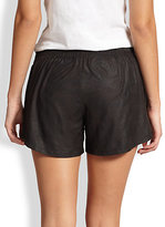 Thumbnail for your product : Monrow Faux Leather Track Shorts