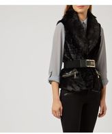 Thumbnail for your product : New Look Mandi Black Faux Fur Belted Gilet