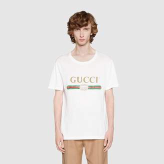 Gucci Oversize washed T-shirt with logo