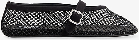Alaia Womens Black Ballerina Mesh and Suede Ballet Flats Eur 36 / 3 Uk Women