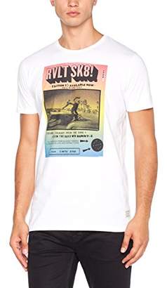 SKA RVLT Men's 1891 Tee Print Regular Fit Plain Round Collar Short Sleeve T - Shirt,XX-Large