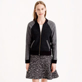 Thumbnail for your product : J.Crew Leather-trim mixed bomber jacket