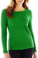 Thumbnail for your product : Liz Claiborne Long-Sleeve Marled High-Low Sweater