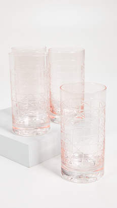 Gift Boutique Caned Tumbler Glasses