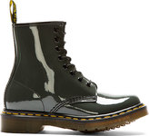 Thumbnail for your product : Dr. Martens Dark Grey Patent 1460 W 8-EYE Lamper Boot