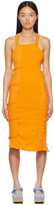 Thumbnail for your product : Sherris Orange Rib Knit Tie Dress