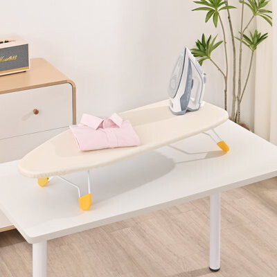 KINGRACK Space Saving Portable Tabletop Ironing Board, Folding Legs Iron Board with Mesh Metal Base