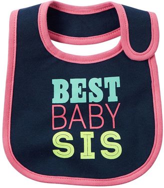 Carter's Baby Girl Family Slogan Bib