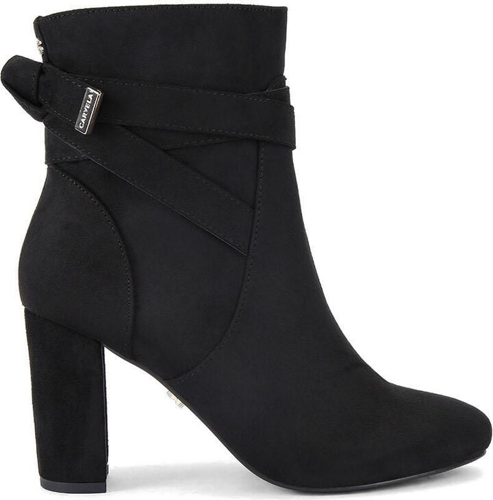 Kurt Geiger Rylan black patent heeled ankle boots ShopStyle
