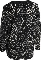 Thumbnail for your product : Little Mistress Black Flock Print Collar Top