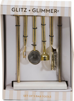 TJMAXX 5Pc Stainless Steel Bar Tool Set, Gold