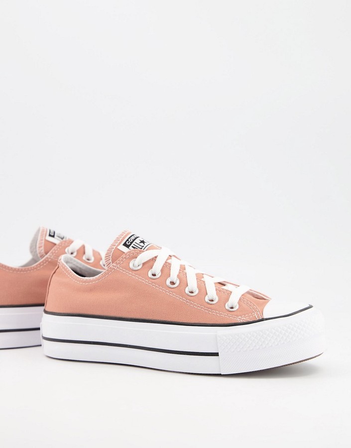 Converse Chuck Taylor All Star Ox Lift sneakers in rose gold - ShopStyle