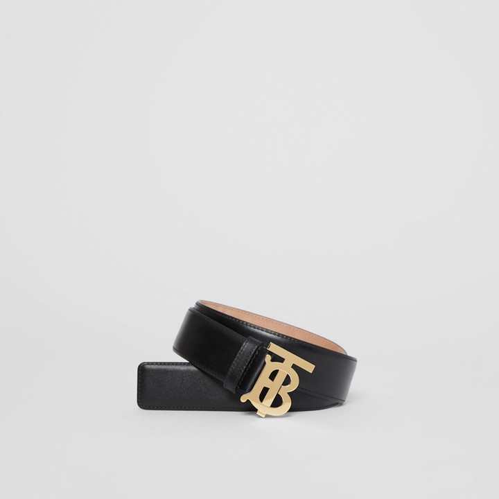 burberry monogram motif leather belt