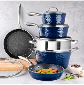 Granite Stone Diamond Hammered Aluminum Diamond Infused Nonstick 10-Pc. Cookware  Set, Created for Macy's - ShopStyle