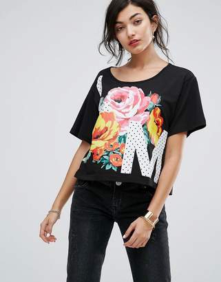 Love Moschino Floral Print T-Shirt
