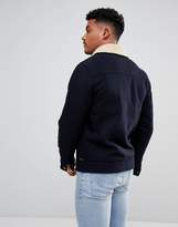 Thumbnail for your product : Pull&Bear Fleece Lined Jacket In Navy