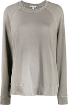 Long-Sleeved Washed-Cotton Sweatshirt 