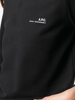 A.P.C. Logo-Print Cotton Sweatshirt