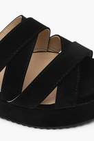 Thumbnail for your product : boohoo Cross Strap Flatform Sandals