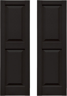 Builders Edge Builders Edge, Standard Two Equal Panels, Raised Panel Shutter Single