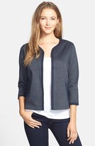 Thumbnail for your product : Jones New York Contrast Trim Collarless Sweater Jacket