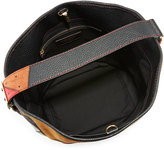 Thumbnail for your product : Burberry Ashby Colorblock Check Canvas Hobo Bag, Black/Multi