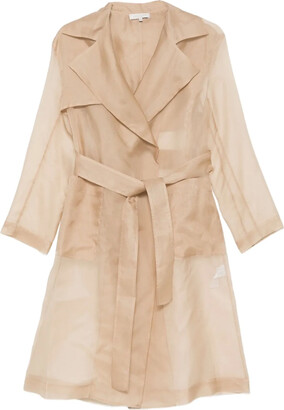ジャケット・アウター sheer dress trench coat - beige Sheer Luminosity Organza Trench Coat | Windsor