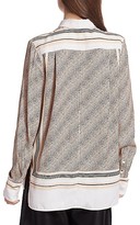 Thumbnail for your product : Proenza Schouler Logo-Printed Striped Blouse